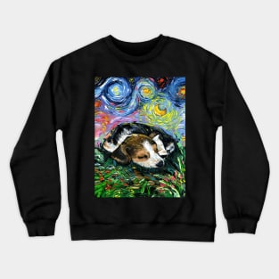 Sleepy Beagle Pup Night Crewneck Sweatshirt